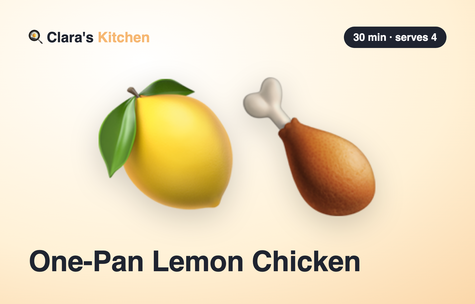 One-pan lemon chicken
