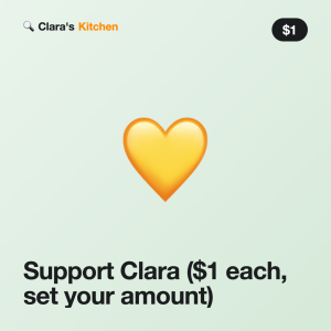 Support Clara ($1 each, set your amount)