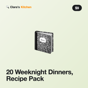 20 Weeknight Dinners, Recipe Pack