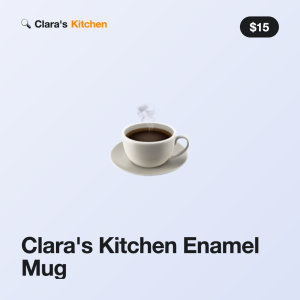 Clara's Kitchen Enamel Mug